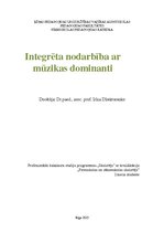 Konspekts 'Integrēta nodarbība', 1.