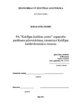 Diplomdarbs 'PA "Kuldīgas kultūras centrs" organizēto pasākumu pilnveidošana, izmantojot Kuld', 1.