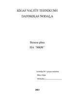 Biznesa plāns 'Biznesa plāns', 1.