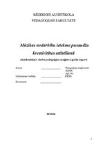 Diplomdarbs 'Mūzikas nodarbību ietekme pusaudžu kreativitātes attīstīšanā', 2.