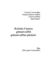 Referāts 'Grāmatvedības pārskati', 1.