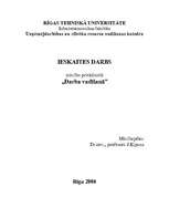 Referāts 'Darba vadīšana', 1.