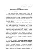 Konspekts 'SWOT analīze un mārketinga process', 1.