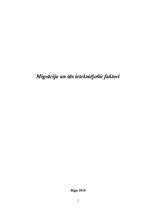 Referāts 'Migrācija un tās ietekmējošie faktori', 1.