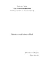 Konspekts 'Main Macroeconomical Indicators of Poland', 1.