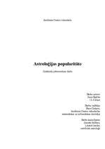 Referāts 'Astroloģijas popularitāte', 1.