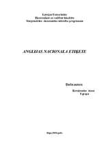 Referāts 'Anglijas etiķete', 1.