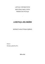 Konspekts 'Amonija hlorīds', 1.