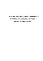 Diplomdarbs 'Fotogrāfija kā radošs un efektīvs indivīdu komunikācijas veids mūsdienu sabiedrī', 1.