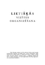Referāts 'Lietišķās vizītes organizēšana', 1.