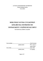 Referāts 'Reklāmas satura un faktiskā izpildījuma novērtējums', 1.