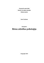 Konspekts 'Bērnu attīstības psiholoģija', 1.