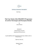 Diplomdarbs 'The Case Study of the ERASMUS Programme in Latvia: Stereotypes and European Iden', 1.