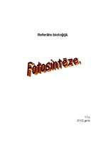 Konspekts 'Fotosintēze', 1.