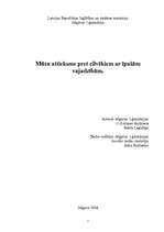 Referāts 'Mūsu attieksme pret cilvēkiem ar īpašām vajadzībām', 1.