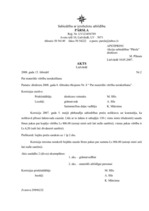 Paraugs 'Materiālo vērtību norakstīšanas akts', 1.