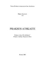 Prakses atskaite 'Prakses atskaite z/s "Niedres"', 1.