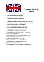 Konspekts 'Test about the Great Britain', 1.