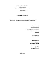 Diplomdarbs 'Terorisma novēršanas kriminoloģiskās problēmas', 1.