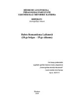 Referāts 'Balets romantisma laikmetā', 1.