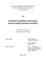 Referāts 'Ēdināšanas uzņēmuma tehnoloģiskā procesa norises dokumentu izstrāde', 1.