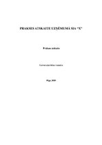 Prakses atskaite 'Prakses atskaite nekustamo īpašumu aģentūrā', 1.