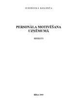 Referāts 'Personāla motivēšana uzņēmumā', 1.