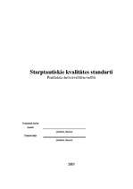 Konspekts 'Starptautiskie kvalitātes standarti', 1.