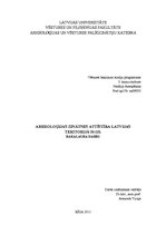 Diplomdarbs 'Arheoloģijas zinātnes attīstība Latvijas teritorijā 19.gadsimtā', 1.