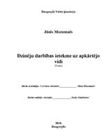 Referāts 'Dzinēju darbības ietekme uz apkārtējo vidi', 1.