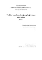 Referāts 'Veselības veicināšanas iespējas agrīnajā vecumā un to nozīme', 1.