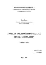 Diplomdarbs 'Mobilos sakaros izmantojamā ciparu modulācija', 1.