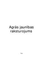 Referāts 'Agrās jaunības raksturojums', 1.