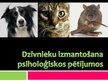 Prezentācija 'Dzīvnieku izmantošana psiholoģiskos pētījumos', 1.