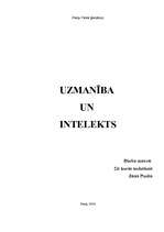 Referāts 'Uzmanība un intelekts', 1.