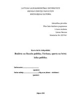 Konspekts 'Budžeta un finanšu politika. Tūrisma, sporta un brīvā laika politika', 1.