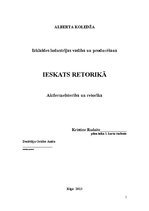 Referāts 'Retorika', 1.