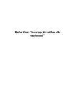 Eseja 'Koučings kā vadības stils uzņēmumā', 1.