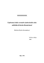 Referāts 'Uzņēmuma lokālo normatīvo darba tiesisko aktu atbilstība LR darba likumdošanai', 1.