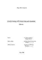 Referāts 'Aborts, aborta veidi, neauglība, aborta sekas', 1.