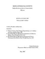 Konspekts 'Projektu vadītāja darbs', 1.