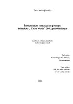 Referāts 'Žurnālistikas funkcijas un principi laikraksta "Talsu Vēstis" 2009.gada titullap', 1.