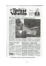 Referāts 'Žurnālistikas funkcijas un principi laikraksta "Talsu Vēstis" 2009.gada titullap', 19.