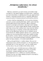 Eseja 'Reliģiskas sadursmes, to cēloņi mūsdienās', 1.