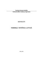 Referāts 'Nodokļu sistēma Latvijā', 1.