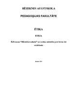 Eseja 'Ē.Fromma “Mīlestības māksla” un vecāku mīlestība pret bērnu, tās veidošanās', 1.