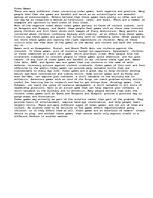 Eseja 'Different Views and Multiple Examples of Video Games', 1.