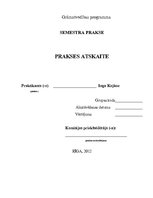 Prakses atskaite 'Lietvedības dokumenti un grāmatvedības organizēšana', 1.