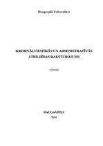 Referāts 'Krimināltiesiskās un administratīvās atbildības raksturojums', 1.