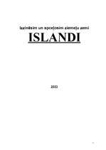 Referāts 'Islande', 1.